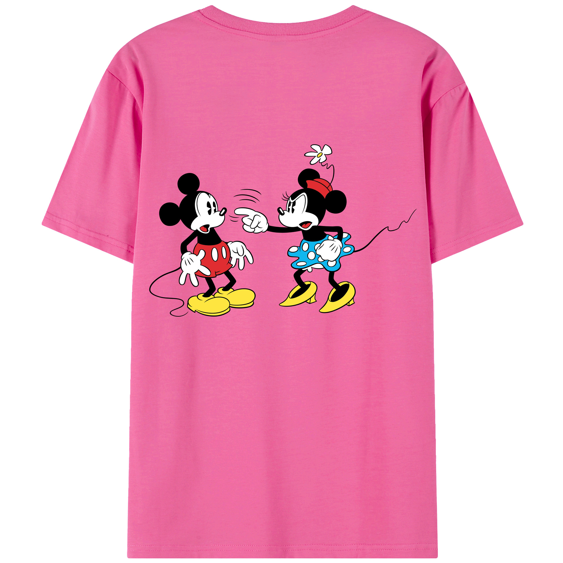 （画像用） ミッキーマウス Mickey Mouse レディース半袖Tシャツ(バックプリント)